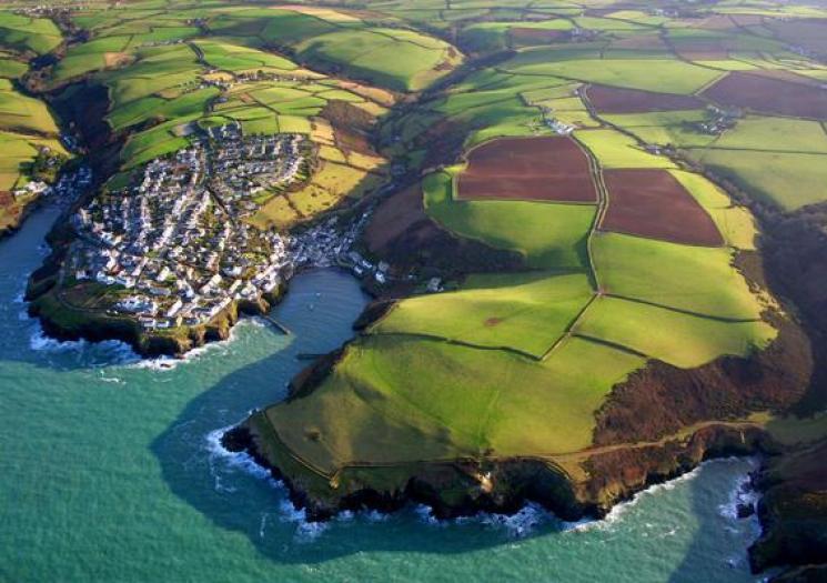 Port Isaac from the air c Globe Pics
